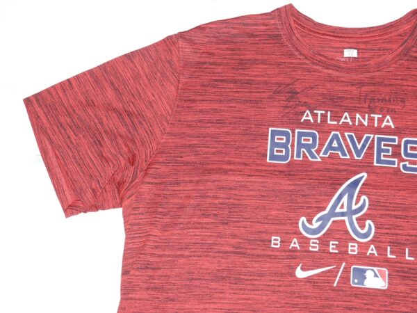 Indigo Diaz Player Issued & Signed Official Red Atlanta Braves Baseball 'DIAZ 83 Nike Dri-Fit XXL Shirt