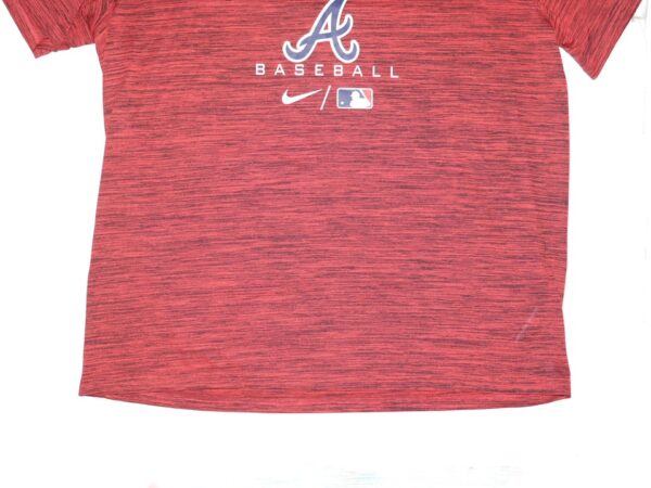 Indigo Diaz Player Issued & Signed Official Red Atlanta Braves Baseball 'DIAZ 83 Nike Dri-Fit XXL Shirt