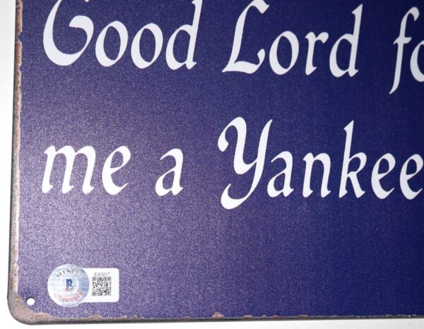 John Wetteland Signed Joe Dimaggio Famous Quote New York Yankees Metal Plaque - Inscribed 1996 WS MVP