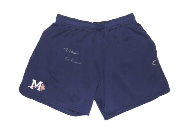 Luke Waddell 2023 Practice Worn & Signed Official Mississippi Braves EvoShield Medium Shorts