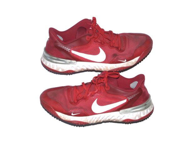 Herbert Iser 2023 Reading Fightin Phils Training Worn & Signed Red & White Nike Alpha Renew Shoes