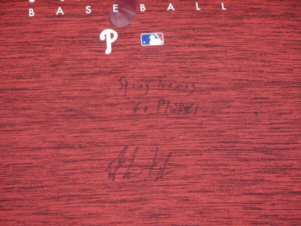 Herbert Iser 2023 Spring Training Worn & Signed Official Philadelphia Phillies Baseball !SER Nike XL Shirt