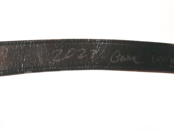 Kade McClure 2023 Sacramento River Cats Game Worn & Signed Black Leather Baseball Belt