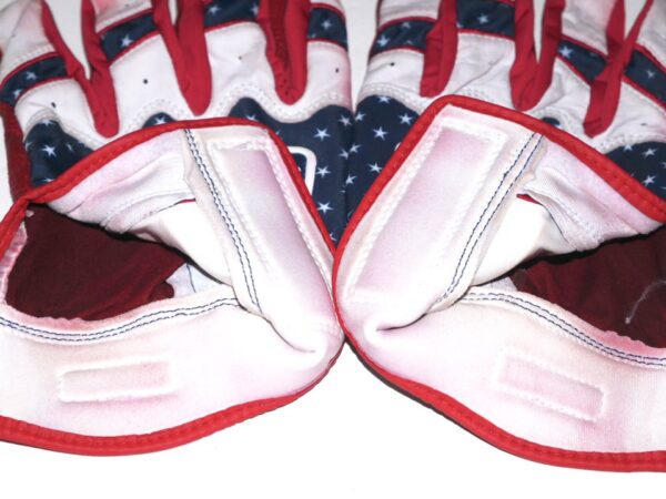 Landon Stephens 2023 Game Worn & Signed Mississippi Braves July 4th Franklin Batting Gloves