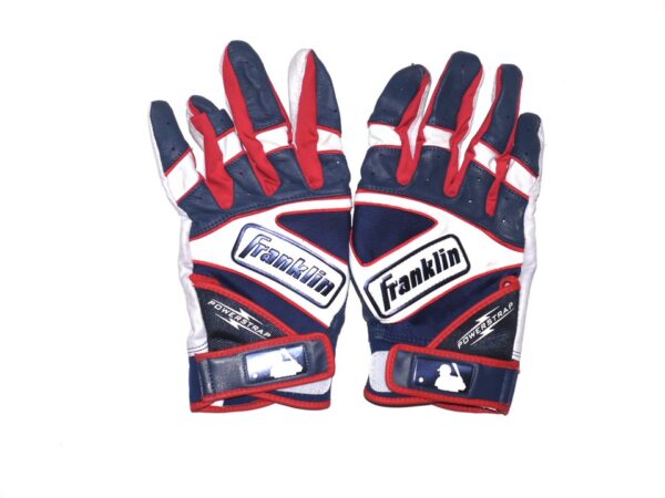 Landon Stephens 2023 Mississippi Braves Game Worn & Signed Franklin Powerstrap Batting Gloves