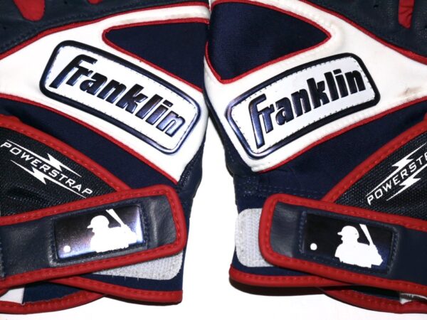 Landon Stephens 2023 Mississippi Braves Game Worn & Signed Franklin Powerstrap Batting Gloves