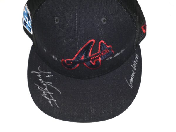 Landon Stephens Game Worn & Signed Official Atlanta Braves 2023 Spring Training New Era 59FIFTY Fitted Hat