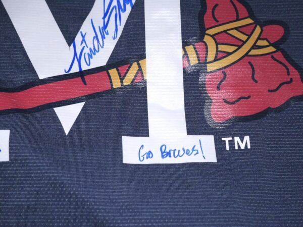 Landon Stephens Game Worn & Signed Official Mississippi Braves #18 Evoshield 2XL Shirt