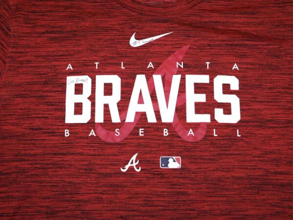 Luke Waddell Player Issued & Signed Official Atlanta Braves Baseball "WADDELL #75" Nike Dri-Fit Shirt