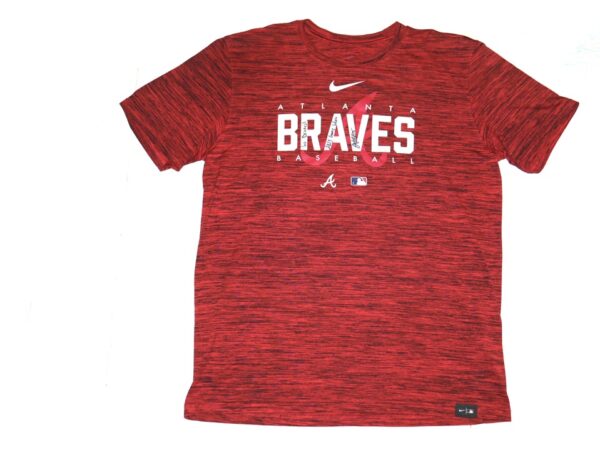 Javier Valdes 2023 Game Worn & Signed Official Atlanta Braves Baseball "VALDES" Nike Dri-Fit Shirt