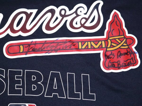 Landon Stephens 2023 Game Worn & Signed Official Atlanta Braves Baseball Nike Dri-Fit Shirt