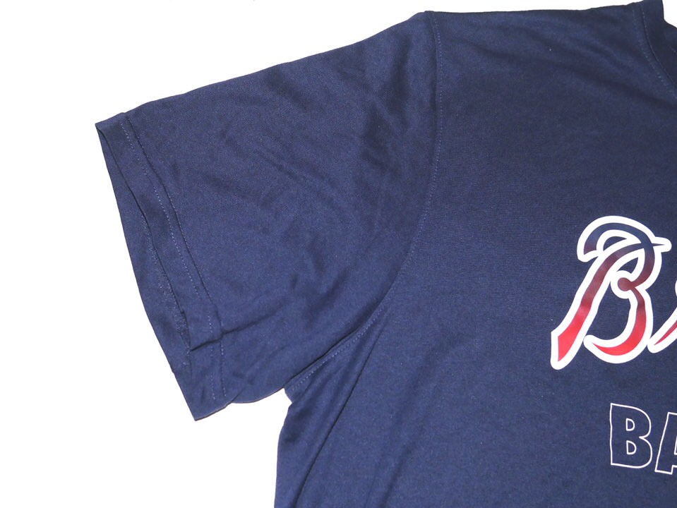 Landon Stephens Practice Worn & Signed Official Atlanta Braves Baseball  Nike Dri-Fit XL Shirt