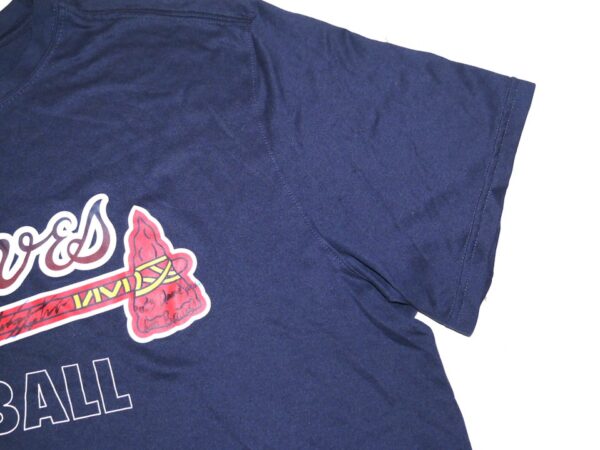 Landon Stephens 2023 Game Worn & Signed Official Atlanta Braves Baseball Nike Dri-Fit Shirt