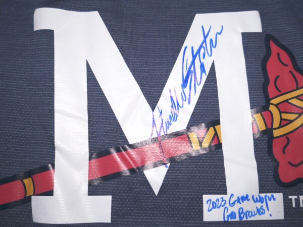 Landon Stephens 2023 Game Worn & Signed Official Mississippi Braves Long Sleeve Evoshield XL Shirt