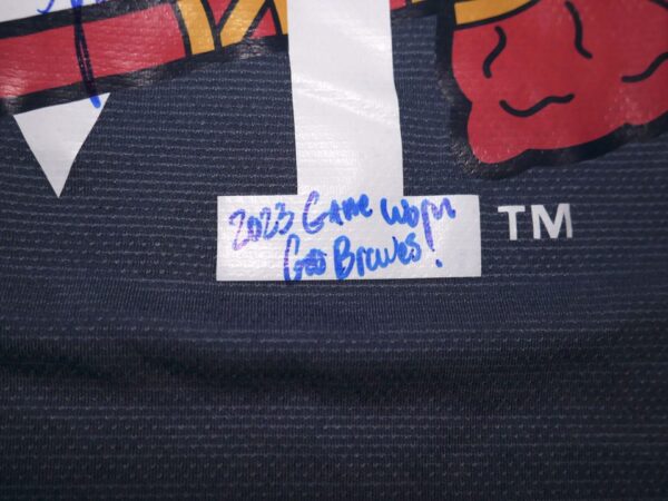 Landon Stephens 2023 Game Worn & Signed Official Mississippi Braves Long Sleeve Evoshield XL Shirt