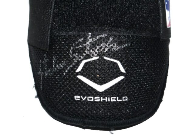 Landon Stephens 2023 Mississippi Braves Game Used & Signed EvoShield Elbow Guard