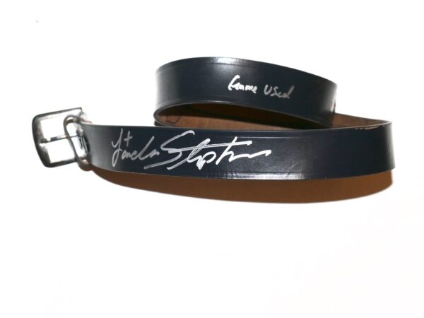 Landon Stephens 2023 Mississippi Braves Game Used & Signed Leather Baseball Belt