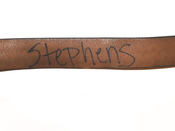 Landon Stephens 2023 Mississippi Braves Game Used & Signed Leather Baseball Belt