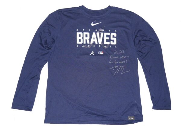 David McCabe 2023 Game Worn & Signed Official Atlanta Braves #9 Nike Dri-Fit Shirt - Worn with Salt River Rafters in Arizona Fall League!