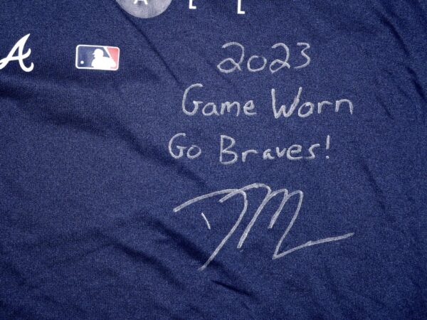 David McCabe 2023 Game Worn & Signed Official Atlanta Braves #9 Nike Dri-Fit Shirt - Worn with Salt River Rafters in Arizona Fall League!