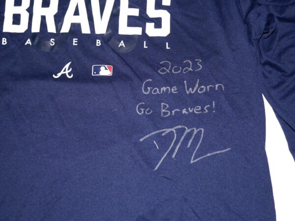 David McCabe 2023 Game Worn & Signed Official Atlanta Braves #9 Nike Dri-Fit Shirt - Worn with Salt River Rafters in Arizona Fall League!