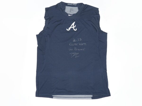 David McCabe 2023 Game Worn & Signed Official Atlanta Braves Nike Pro XL Shirt