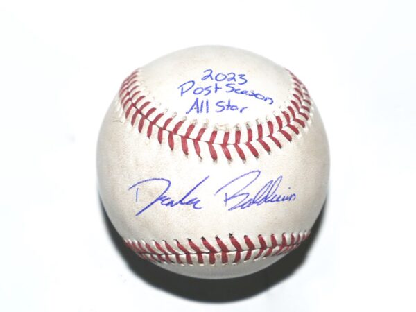 Drake Baldwin Rome Braves Signed Game Used Official Minor League Baseball