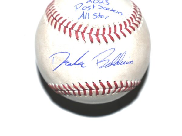 Drake Baldwin Rome Braves Signed Game Used Official Minor League Baseball