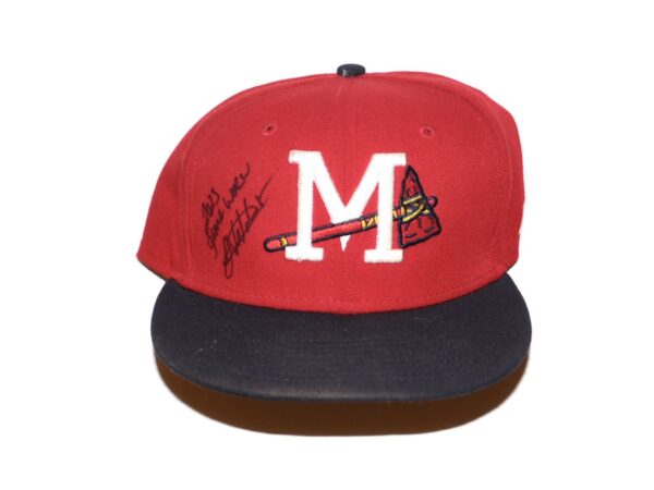 Javier Valdes 2023 Game Worn & Signed Official Mississippi Braves Road New Era 59FIFTY Hat