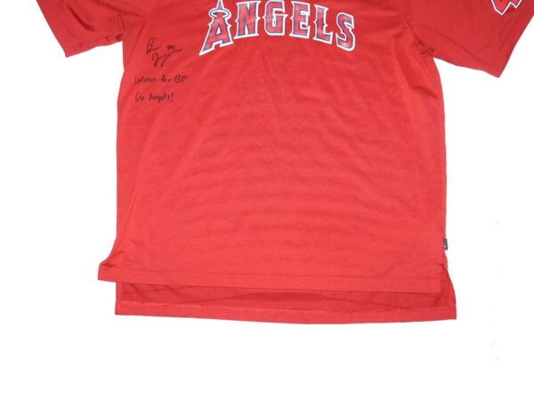 Ben Joyce 2023 Player Issued & Signed Official Los Angeles Angels #44 Nike Authentic Collection V-Neck Shirt - Worn for BP!