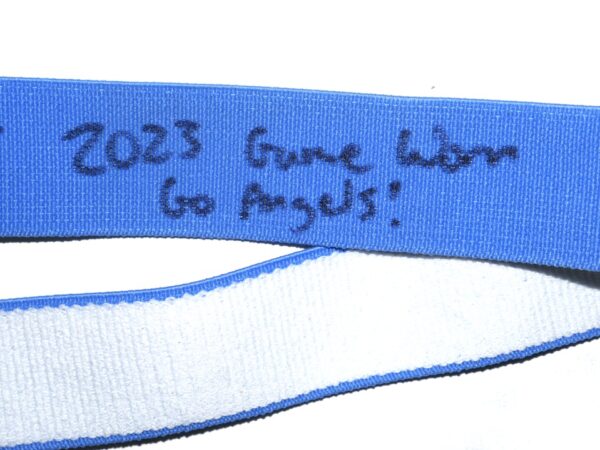 Ben Joyce 2023 Rocket City Trash Pandas Game Worn & Signed Blue TCK Baseball Belt