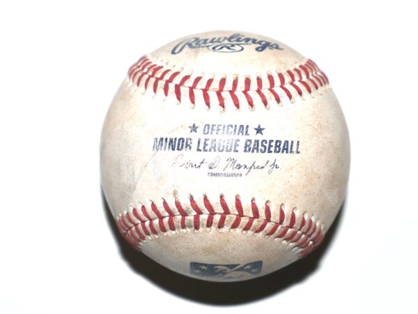 Cade Bunnell Mississippi Braves Signed Game Used Official Minor League Baseball