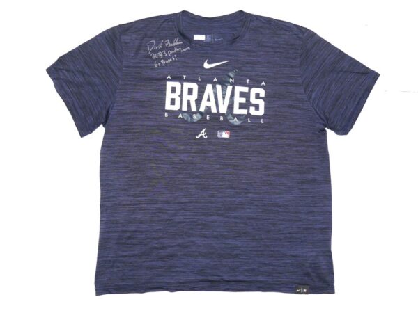 Drake Baldwin 2023 Player Issued & Signed Official Atlanta Braves Baseball BALDWIN 73 Nike Dri-Fit Shirt