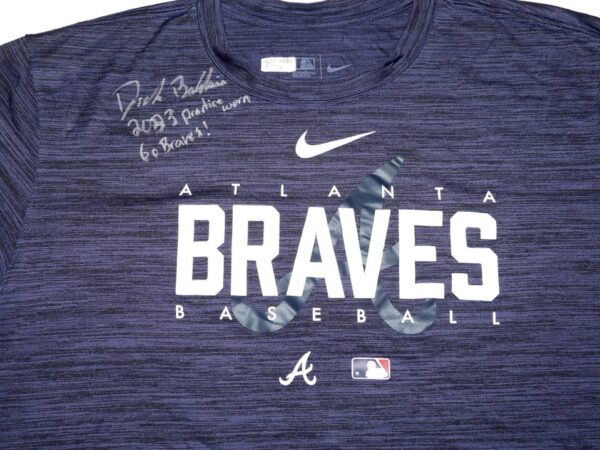 Drake Baldwin 2023 Player Issued & Signed Official Atlanta Braves Baseball BALDWIN 73 Nike Dri-Fit Shirt