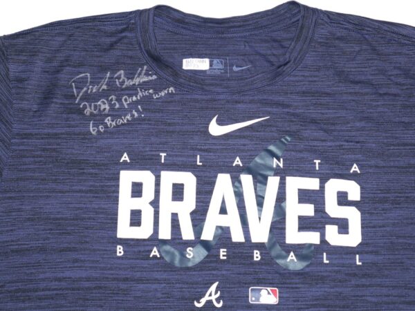 Drake Baldwin 2023 Player Issued & Signed Official Atlanta Braves Baseball BALDWIN 73 Nike Dri-Fit Shirt