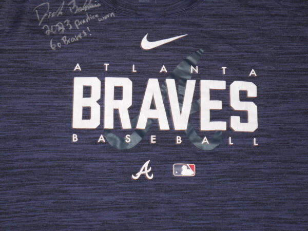 Drake Baldwin 2023 Player Issued & Signed Official Atlanta Braves Baseball BALDWIN 73 Nike Dri-Fit Shirt