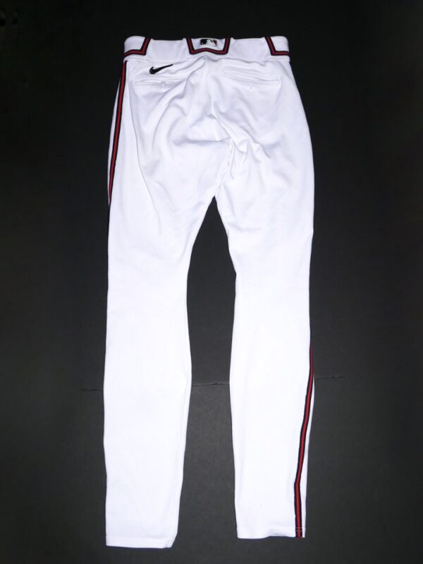 Drake Baldwin Game Worn & Signed Official White Rome Braves Nike Pants