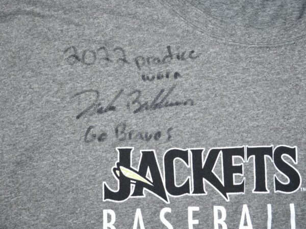 Drake Baldwin Practice Worn & Signed Official Augusta GreenJackets Baseball Long Sleeve Nike Dri-Fit XL Shirt