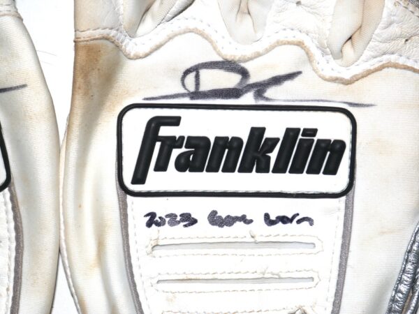 Drew Lugbauer 2023 Mississippi Braves Game Worn & Signed Franklin Batting Gloves