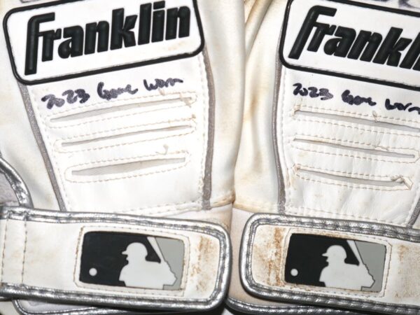 Drew Lugbauer 2023 Mississippi Braves Game Worn & Signed Franklin Batting Gloves