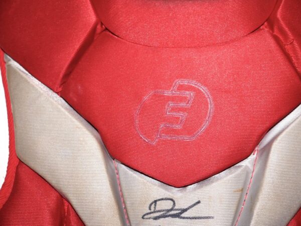 Drew Lugbauer Rome Braves Game Worn & Signed Red & Silver Force3 Chest Protector