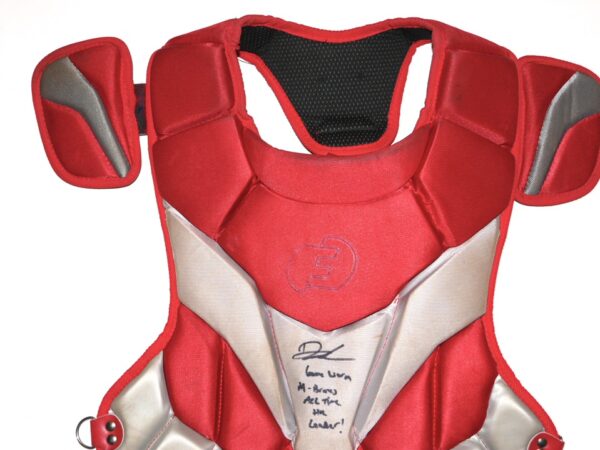 Drew Lugbauer Rome Braves Game Worn & Signed Red & Silver Force3 Chest Protector