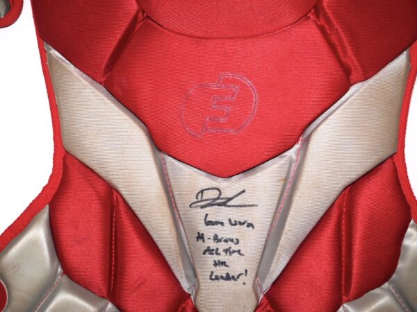 Drew Lugbauer Rome Braves Game Worn & Signed Red & Silver Force3 Chest Protector