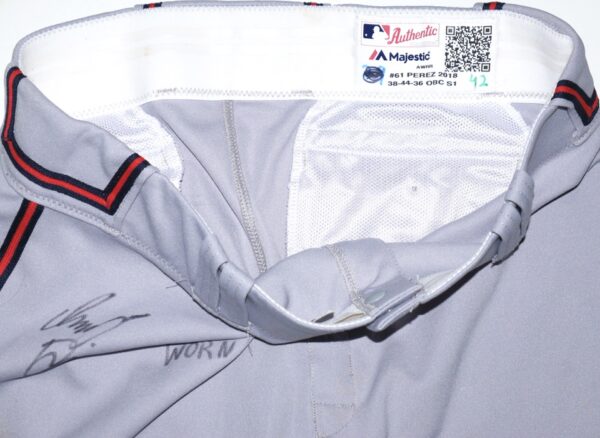 Indigo Diaz Rome Braves Game Worn & Signed Grey Majestic Pants