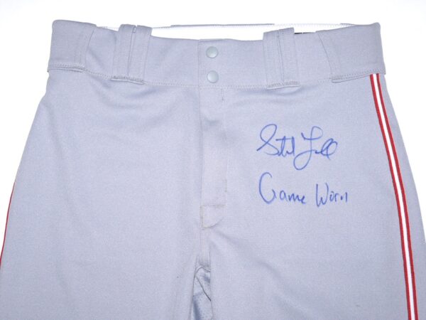 Stuart Fairchild 2023 Cincinnati Reds Game Worn & Signed Gray Nike Pants