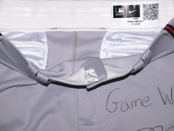 David McCabe 2023 Salt River Rafters Game Worn & Signed Official Grey Nike Pants - Worn in Arizona Fall League!