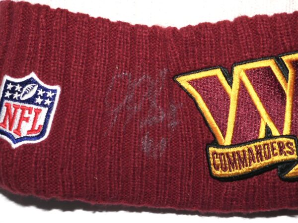 Jaryd Jones-Smith Team Issued & Signed Official Washington Commanders New Era Knit Beanie Hat