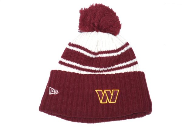 Jaryd Jones-Smith Team Issued & Signed Official Washington Commanders New Era Knit Beanie Hat