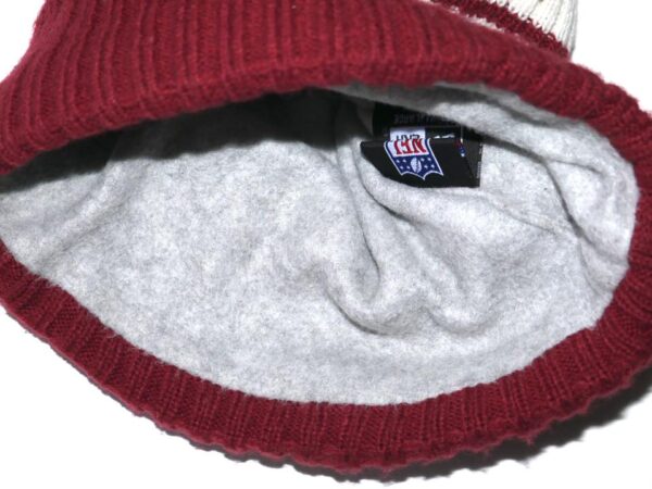 Jaryd Jones-Smith Team Issued & Signed Official Washington Commanders New Era Knit Beanie Hat