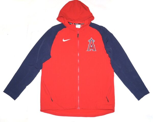 Ben Joyce 2023 Player Issued Official Los Angeles Angels 44 JOYCE Nike Therma-Fit Zip-Up Jacket - Worn for Batting Practice in Rookie Year!